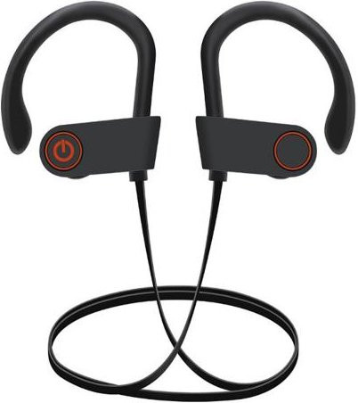 Cemoon Auto Accessories Drahtlose Sport-Ohrhörer mit Noise Cancelling und HiFi Sound, Wasserdichte In-Ear Kopfhörer mit Ohrhaken und Bluetooth 5.0, Schwarz - Bild 1
