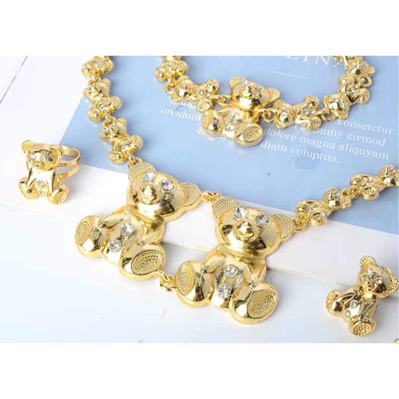 Sunny Jewelry Schmuck-Set, Teddybär, Gold, Messing, Damen - Bild 2