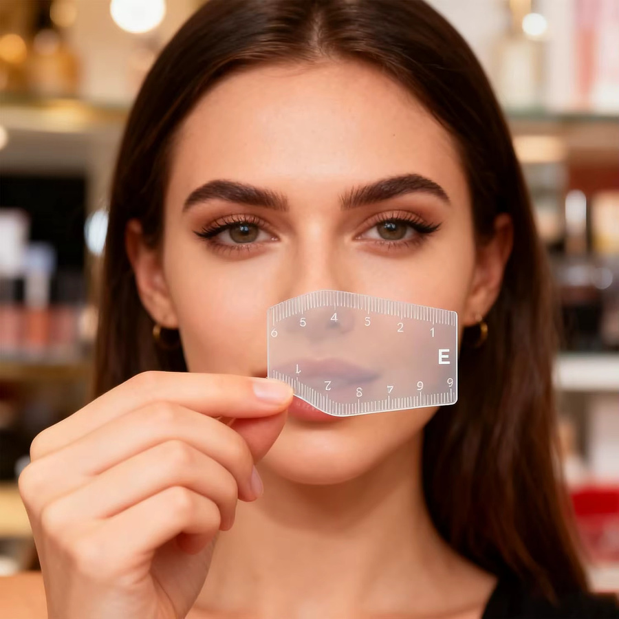 GUGCGV PMU-Brauenlineal, 5 Stück, transparente Microblading-Schablonen, Unisex - Bild 2