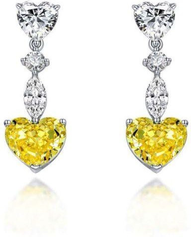 Hängeohrringe 925 Silber, Diamant, Zirkonia, Damen, 10*12mm - Bild 1
