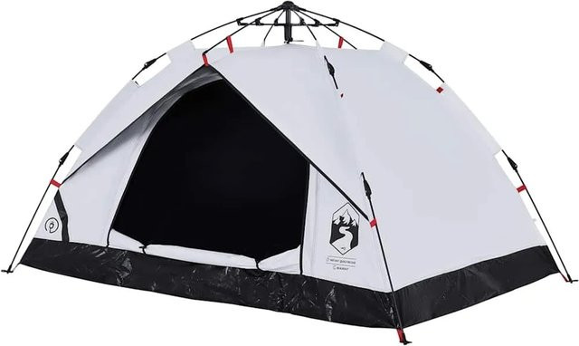 vidaXL Kuppel-Campingzelt für 2 Personen in Weiß mit Verdunkelung und Quick Release System - Bild 1