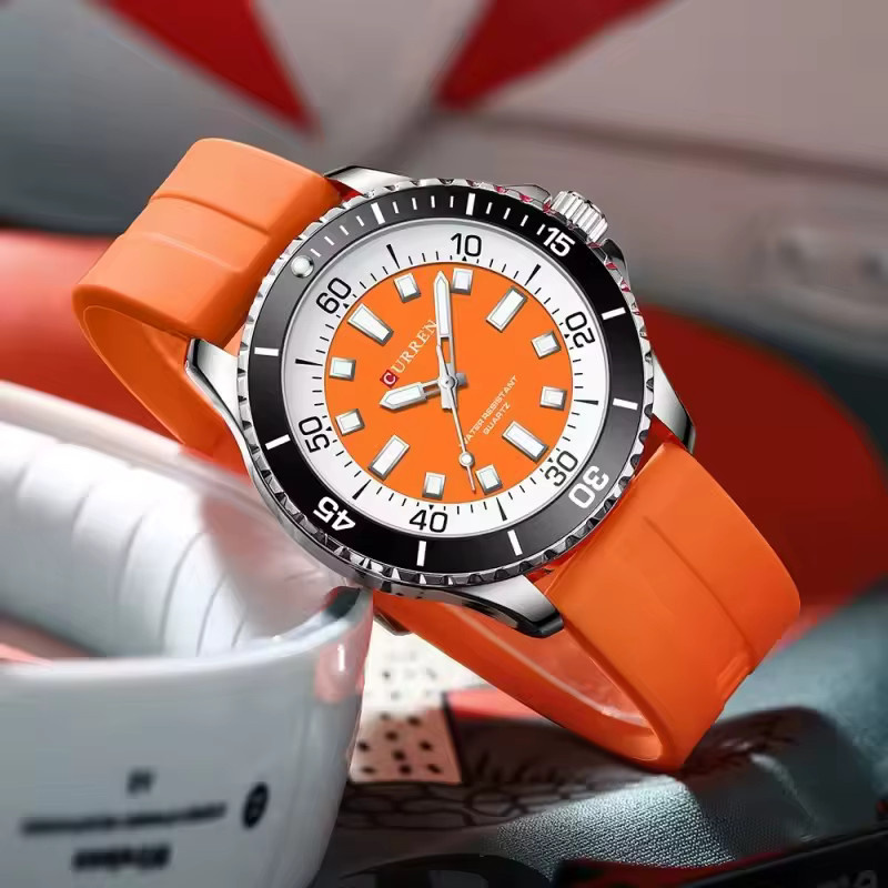 CURREN Armbanduhr Quarz, Silikonarmband, Herren - Bild 2