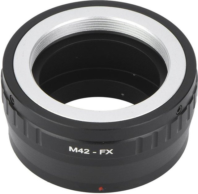 M42-FX Metall-Objektivanschluss-Adapterring für M42-Objektive auf Fujifilm FX spiegellose Kameras, Schwarz - Bild 1