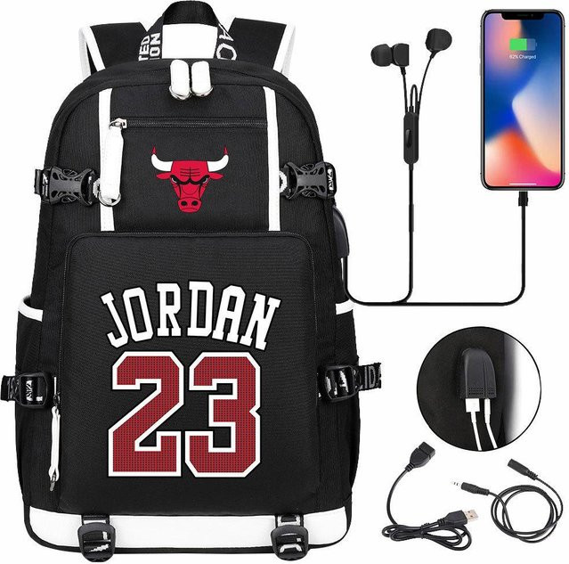 3-teiliges Schulrucksack-Set aus Oxford-Stoff in Schwarz mit Schultasche, Schultergurt und Federmäppchen, B/T/H: 47 x 30 x 15 cm - Bild 1