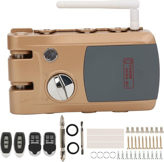 GoolRC Intelligentes elektronisches Türschloss mit Bluetooth und Induktionsentriegelung, grau und gold - Bild 1