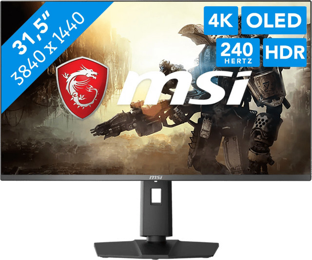 MSI MPG 321URX QD-OLED Gaming Monitor 4K UHD Schwarz 31,5 Zoll mit HDMI und DisplayPort - Bild 1
