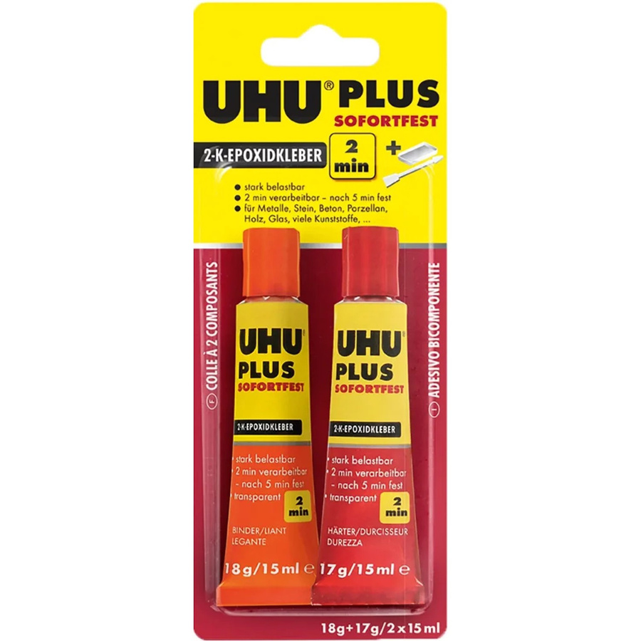 UHU Plus Sofortfest 2-Komponenten-Epoxidkleber Transparent 35 g - Bild 2