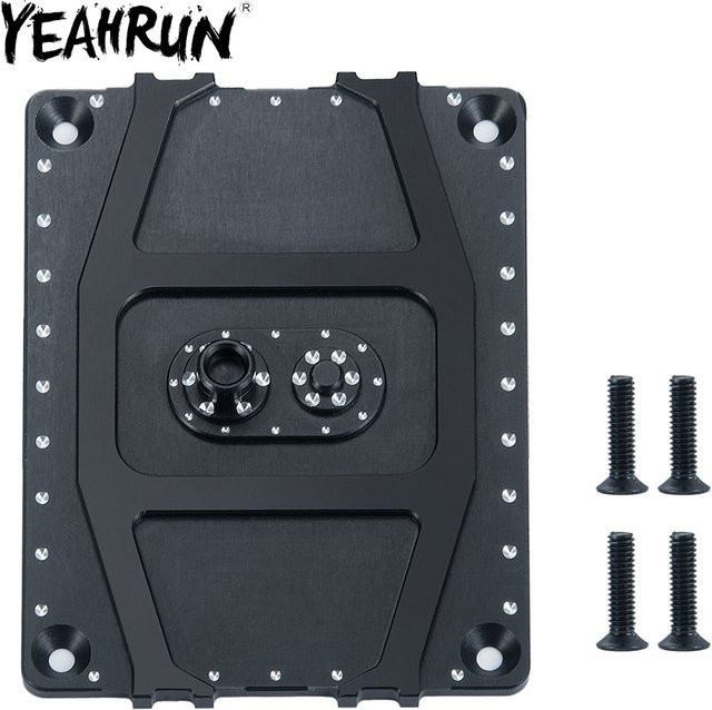 YEAHRUN Batteriekastenabdeckung, Aluminiumlegierung, Schwarz, Zubehör - Bild 1