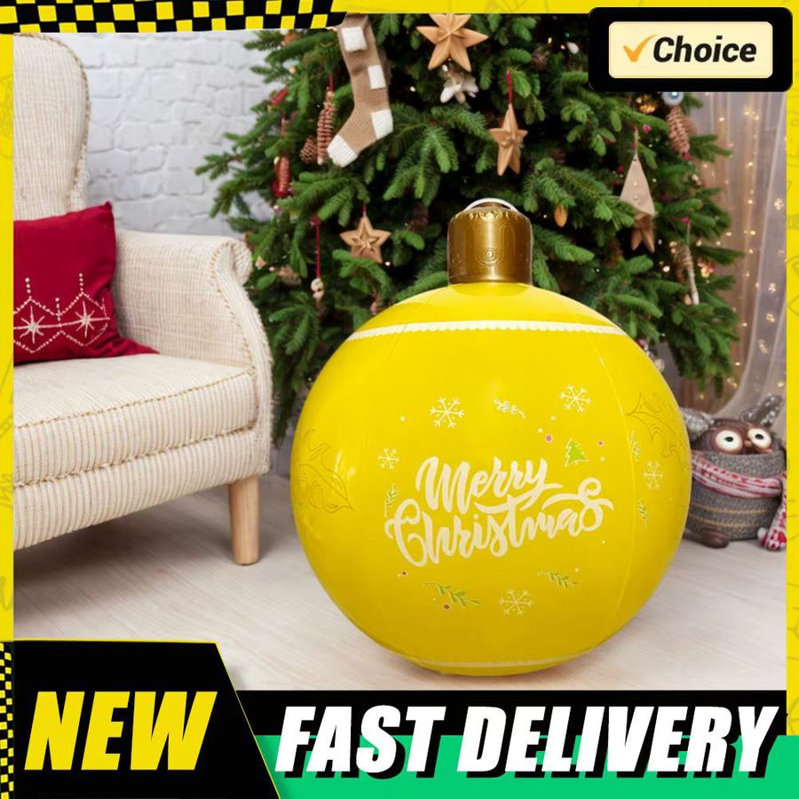 APWIKOGER Weihnachtsdekoration aufblasbare Bälle aus PVC in Blau, Durchmesser: 60 cm - Bild 3