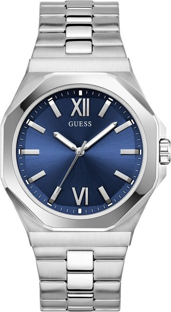 Guess Herrenuhr Emperor, Quarz, Edelstahl, Blau, 44 mm, 5 ATM - Bild 1