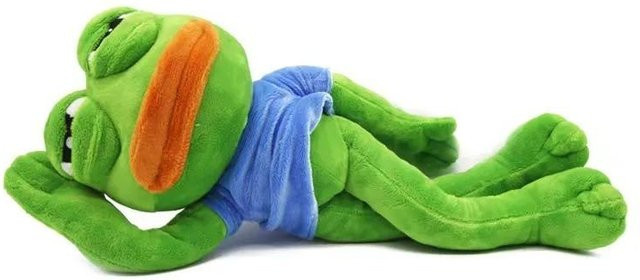 Yiran toy Glücksfrosch Anhänger, Plüsch Stofftier, 25cm, grün - Bild 1