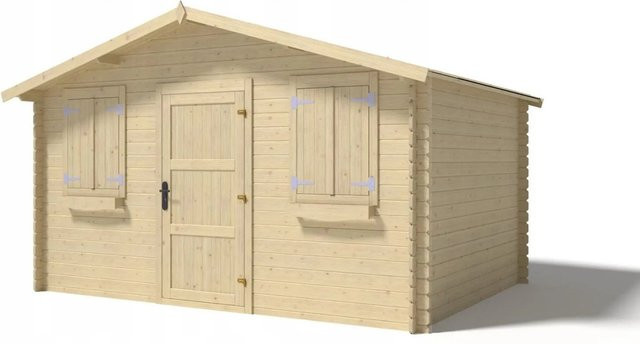 Altanka Gartenhaus Gerätehaus aus Holz mit 12 m2 Grundfläche, B x T: 4 x 3 m, Wandstärke: 28 mm, Modell DOM337 - Bild 1