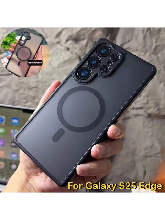 Samsung MagSafe kompatible Schutzhülle mit Clear Skin Feel Effekt in Transparent für Galaxy S26 S25 Edge S24 FE S23 S22 S21 Plus Ultra Matte Magnetische Abdeckung - Bild 6