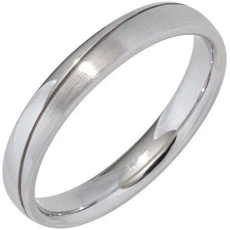 Colfem Partner Ring 925 Silber, rhodiniert, mattiert, Ringgröße 70, Unisex - Bild 1
