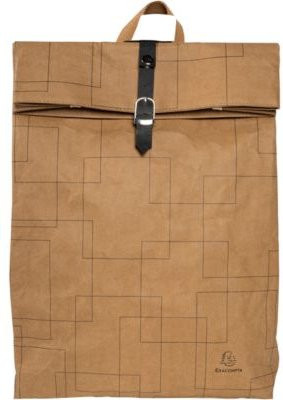 Exacompta Eterneco Rucksack in Lederoptik für Laptops bis 14 Zoll und DIN A4, braun, B: 32 cm, T: 13 cm, H: 43 cm - Bild 1