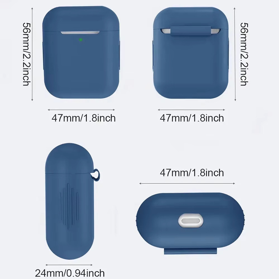DO AS YOU WISH Silikon Schutzhülle für AirPods 1/2 in Schwarz mit Reiniger-Kit - Bild 4