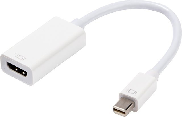 Vivanco Mini DisplayPort auf HDMI Adapter in Weiß, 0,1 m - Bild 1