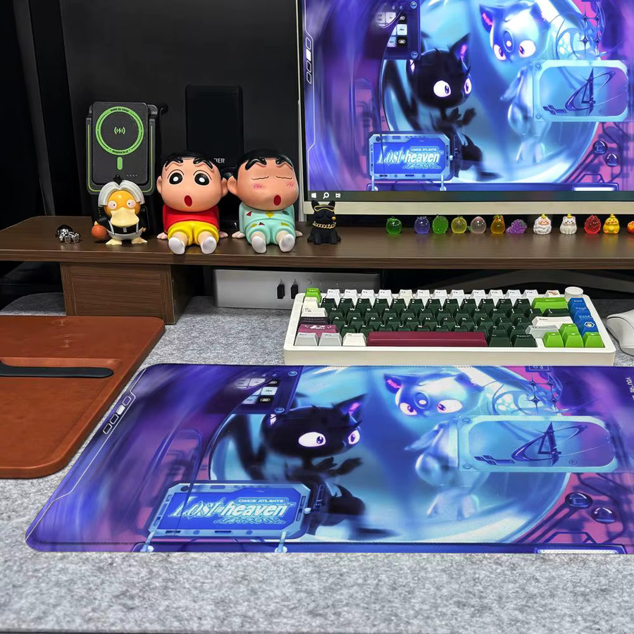 C-Chase Atlantic LOST IN HEAVEN Mauspad XXL rutschfeste Gamer-Tastaturunterlage in Schwarz/Mehrfarbig B/B/H: 90 x 40 cm - Bild 2