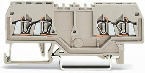 WAGO 279-995 Durchgangsklemme 4mm Zugfeder Grau 100 Stück - Bild 1