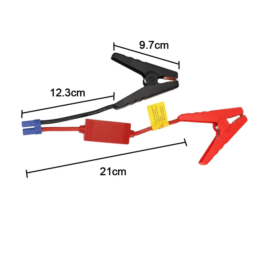 12V Starthilfe Krokodilklemme mit EC5-Stecker für PKW und LKW zur Notfallbatterie-Nutzung - Bild 2