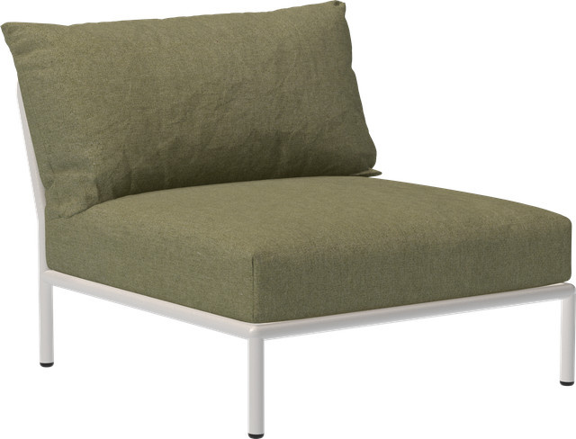 HOUE Level 2 Lounge Stuhl mit Kissen Leaf in Muted White - Bild 1