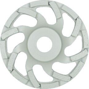 Klingspor DS 600 S Diamantschleifscheibe mit 16 Segmenten, Farbe: Weiß, Durchmesser: 115 mm, Breite: 7,2 mm, Bohrung: 22,23 mm - Bild 1