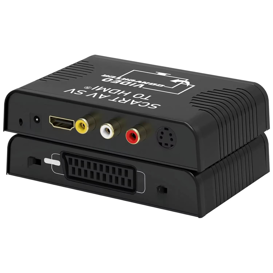 Konsenda 3-in-1 Scart zu HDMI Konverter mit RCA AV CVBS Composite R/L Audio in Schwarz - Bild 6