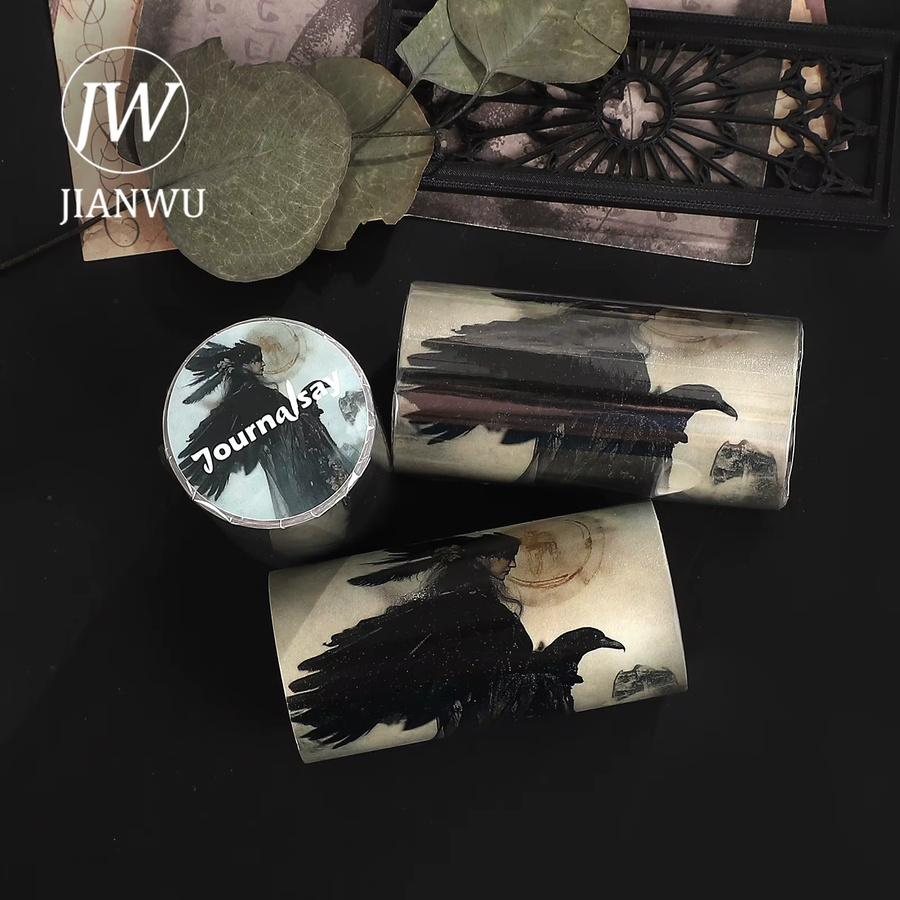 JIANWU Washi Tape Vintage Sea Witch Character Landscape Collage Set, Mehrfarbig, Breite: 8 cm, Länge: 204 cm - Bild 2