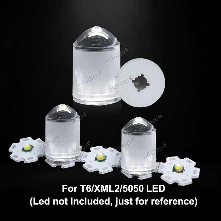 HotRed LED-Linse 5050 SMD mit 3-Grad-Fokus für Spot-Taschenlampen, transparent - Bild 3