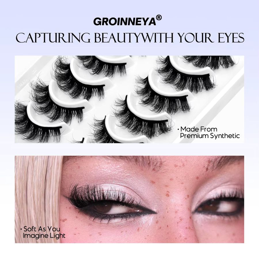 Lasvirey Künstliche Wimpern, 5D, Volumen, Unisex - Bild 4