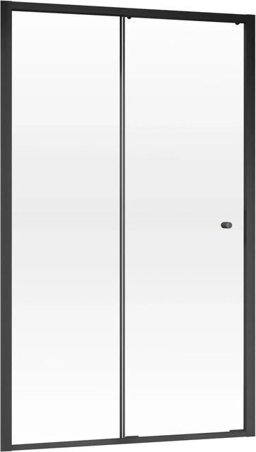 Schulte Schiebetür Trend 2.0 Nische in Mattschwarz mit Frosted Glas, B: 200 cm, H: 120 cm - Bild 1