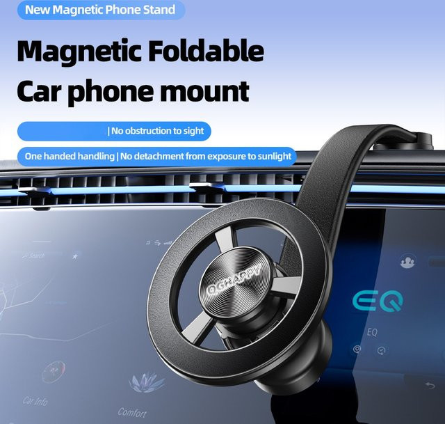 Magnetischer Autotelefonhalter WSSHE in Schwarz für Smartphone und GPS - Bild 1