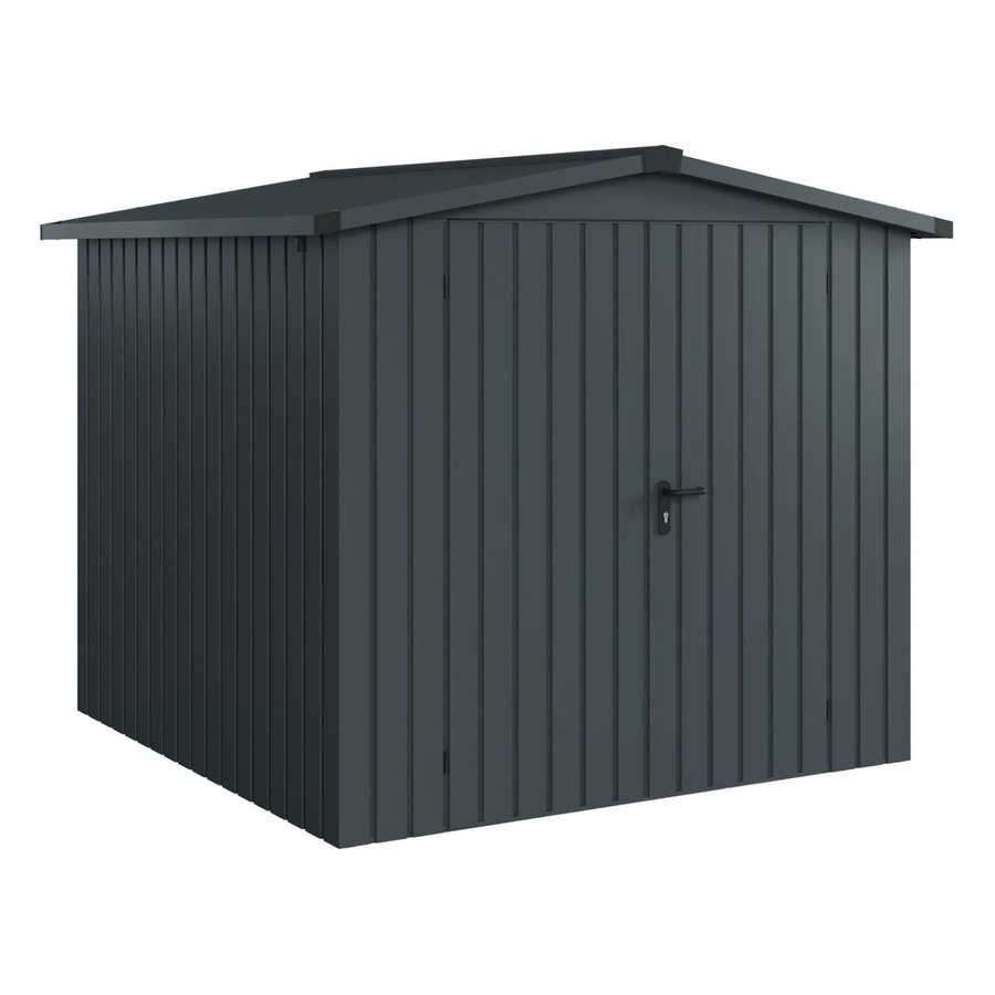 Hörmann EcoStar Gerätehaus Euroline Satteldach 2-flg Anthrazitgrau B: 237 cm, H: 229 cm - Bild 2