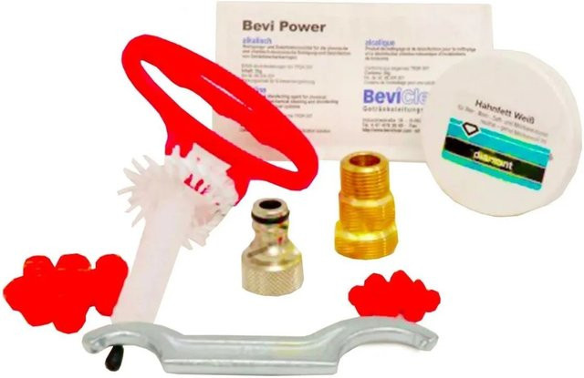 Ich-Zapfe Reinigungsset für Zapfanlage und Keg Klein mit 30 mm Adapter, Bürsten und Reinigungspulver, Multicolor - Bild 1
