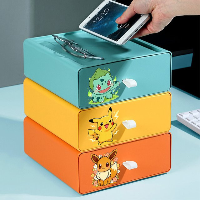 Keeppley Pokemon Schreibtisch-Organizer in Mehrfarbig mit Schubladen und Regalfächern - Bild 1