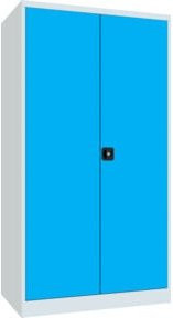 Pavoy Schwerlastschrank mit 3 Fachböden und 3 Schubladen in Grau und Blau, H x B x T: 195,0 x 104,0 x 63,0 cm - Bild 1