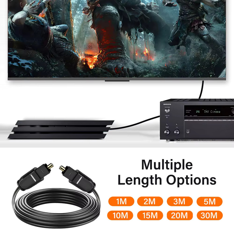 Nephy Digitales Glasfaser-Audiokabel Toslink SPDIF Koaxialkabel in Schwarz - Bild 6