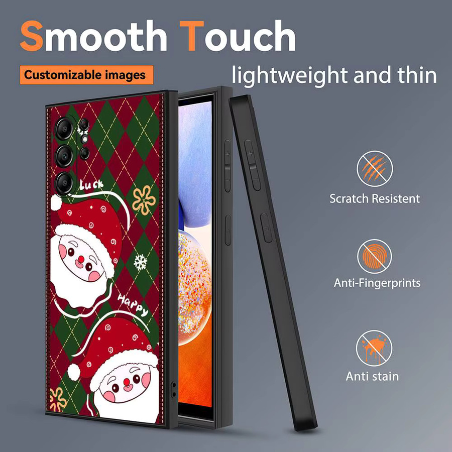 Frohe Weihnachten Neujahr Handytasche Frosted Soft Cover für Samsung Galaxy S25 S24 S23 S22 S21 S20 Ultra Plus in Multicolour - Bild 5