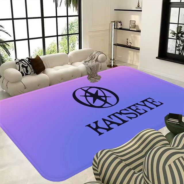 LjqTen K-pop Teppich Katseye Dekoration für Kinderzimmer und Wohnzimmer, lila, B/T: 60 x 90 cm - Bild 1