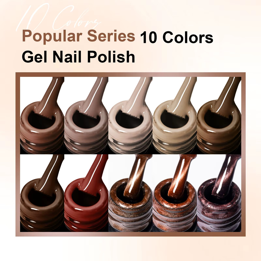 Mtssii Nagelgel-Set, Kaffeefarben, Glänzend, Damen - Bild 5