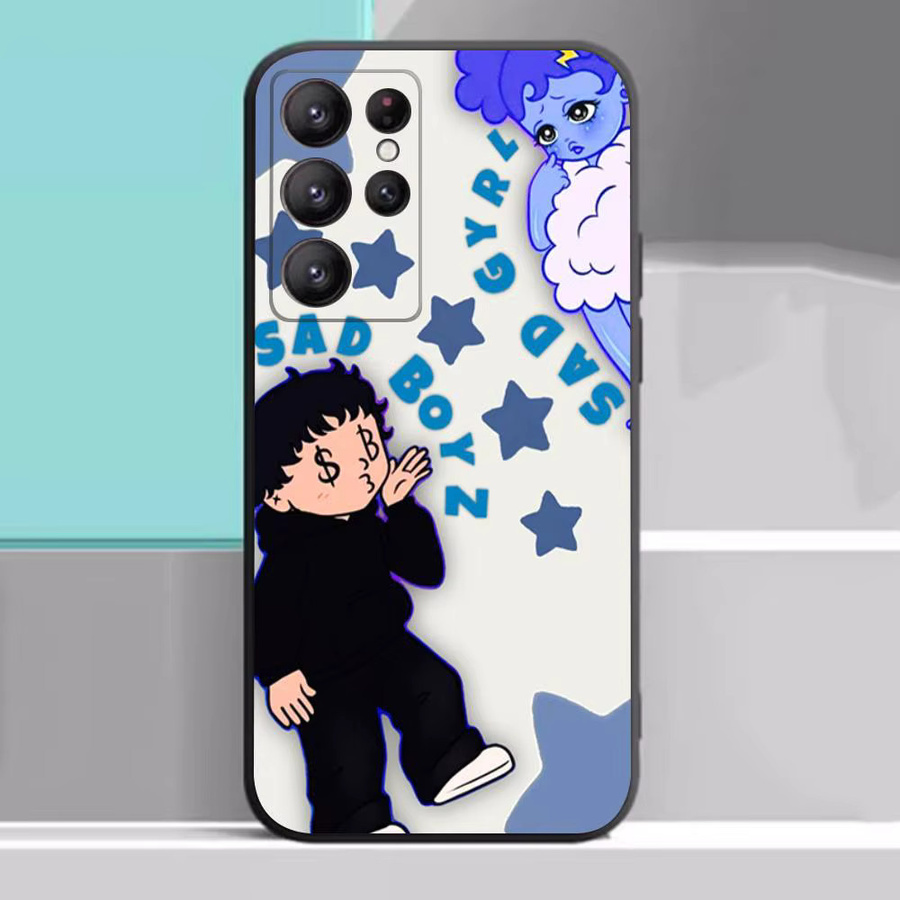 J-Junior H Sad Girl Handyhülle für Samsung Galaxy S24 Ultra, S23, S22, S21, S20, S24 FE, S20 Lite, S22 Ultra 5G in Multicolour - Bild 4