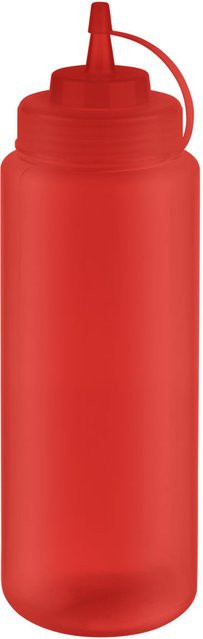 APS Quetschflasche aus Polyethylen in Rot, Volumen: 1,02 l, B/T/H: 8 x 8 x 26,5 cm - Bild 1