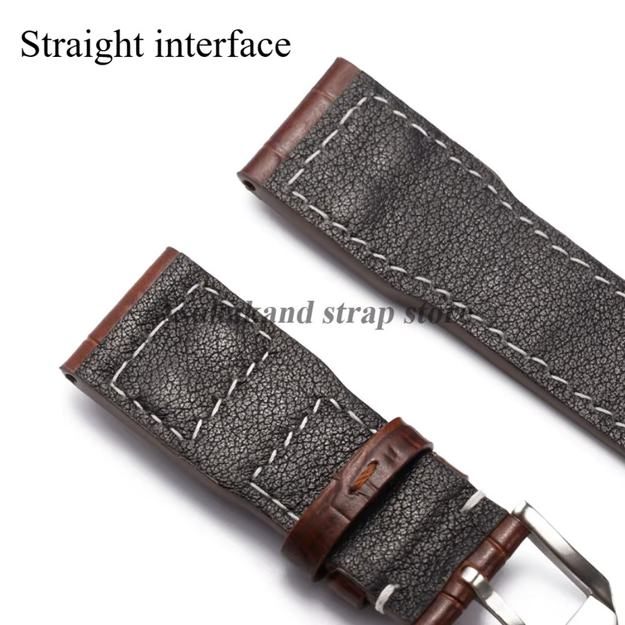 Uhrenarmband Leder, Schwarz, Unisex - Bild 4
