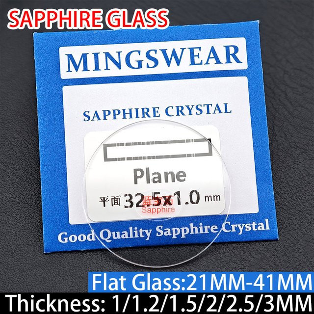 Dwayne Campbell Uhrenglas Saphir, rund, 24–41 mm, Unisex - Bild 1