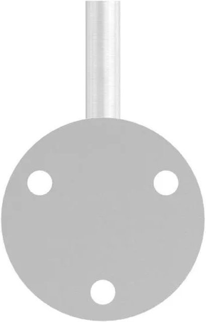FeNau Handlaufhalter aus Edelstahl in Silber, rund, Durchmesser: 70 mm, Wandabstand: 80 mm, zum Anschweißen mit 3 Bohrungen - Bild 1