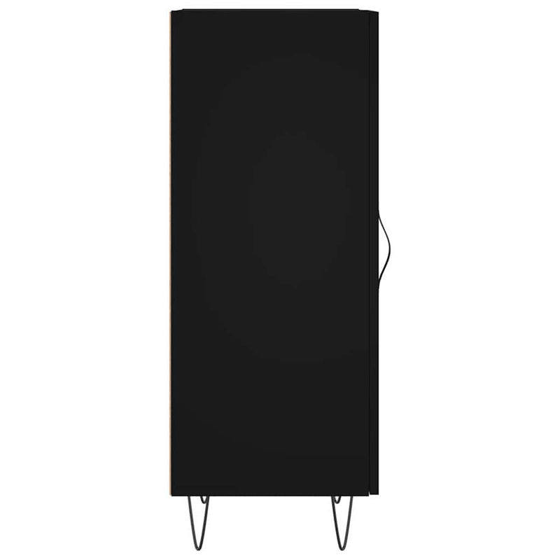 vidaXL Sideboard Schwarz aus Holzwerkstoff und Metall, klassisch, B/T/H: 34,5 x 34 x 90 cm - Bild 6