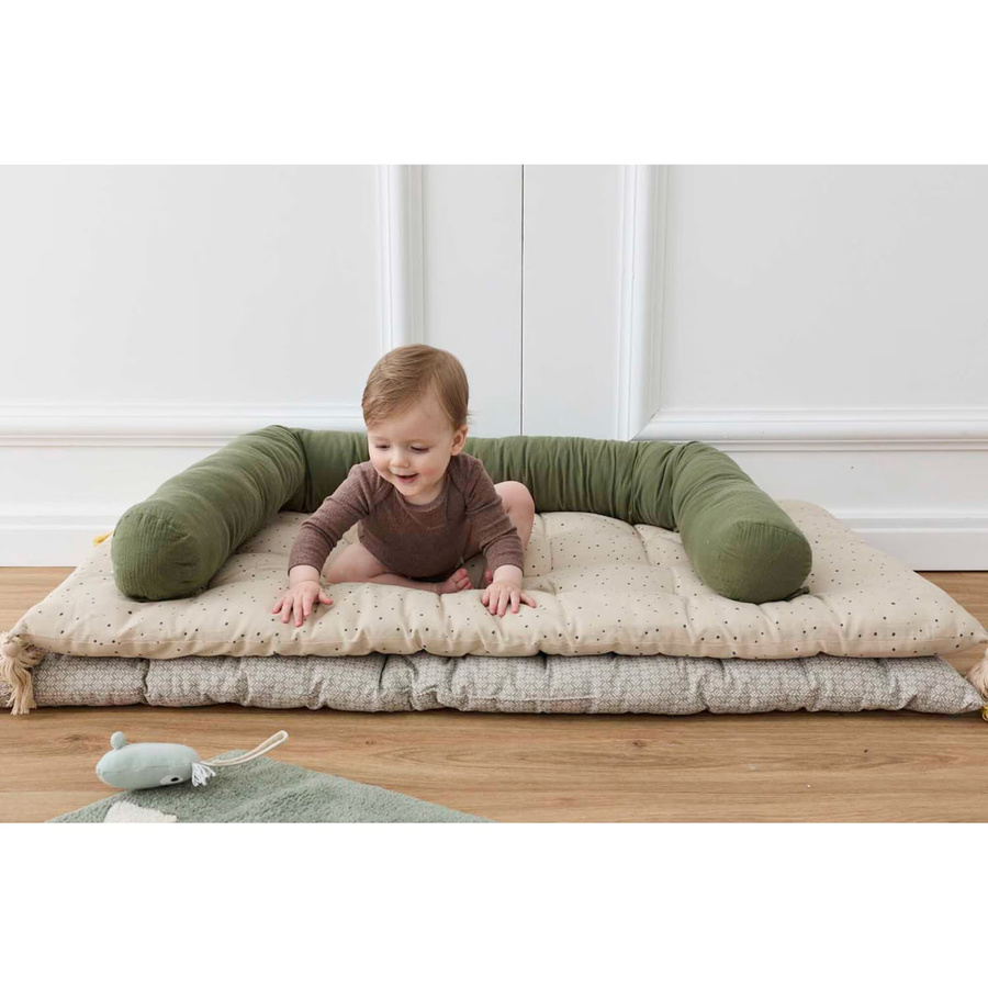 Bornino Home Nestchenschlange aus Musselin in Grün, B/H: 180 x 14 cm - Bild 2