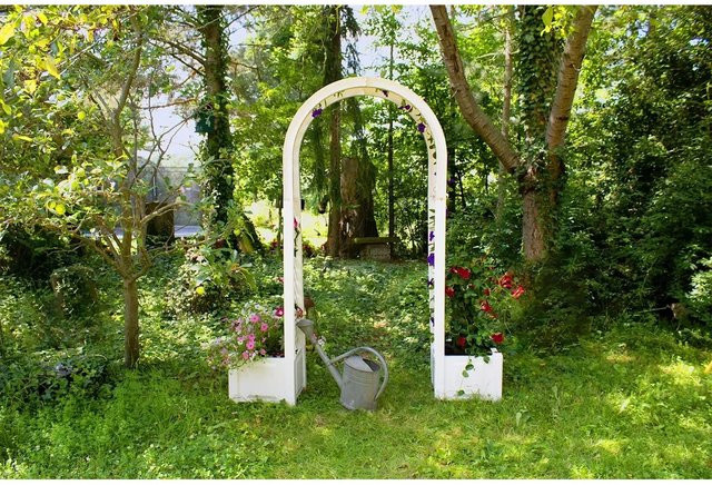 KHW Rosenbogen mit Pflanzkasten in Weiß für deinen Garten - Bild 1
