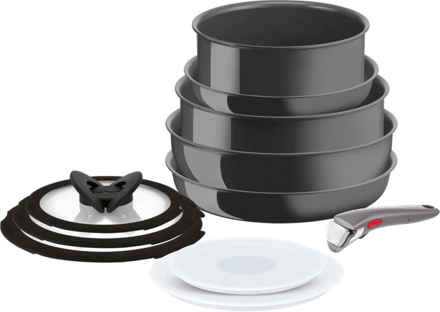 Tefal Ingenio Renew Topf- und Pfannenset, 11-teilig, Schwarz, Keramik und Aluminium - Bild 1
