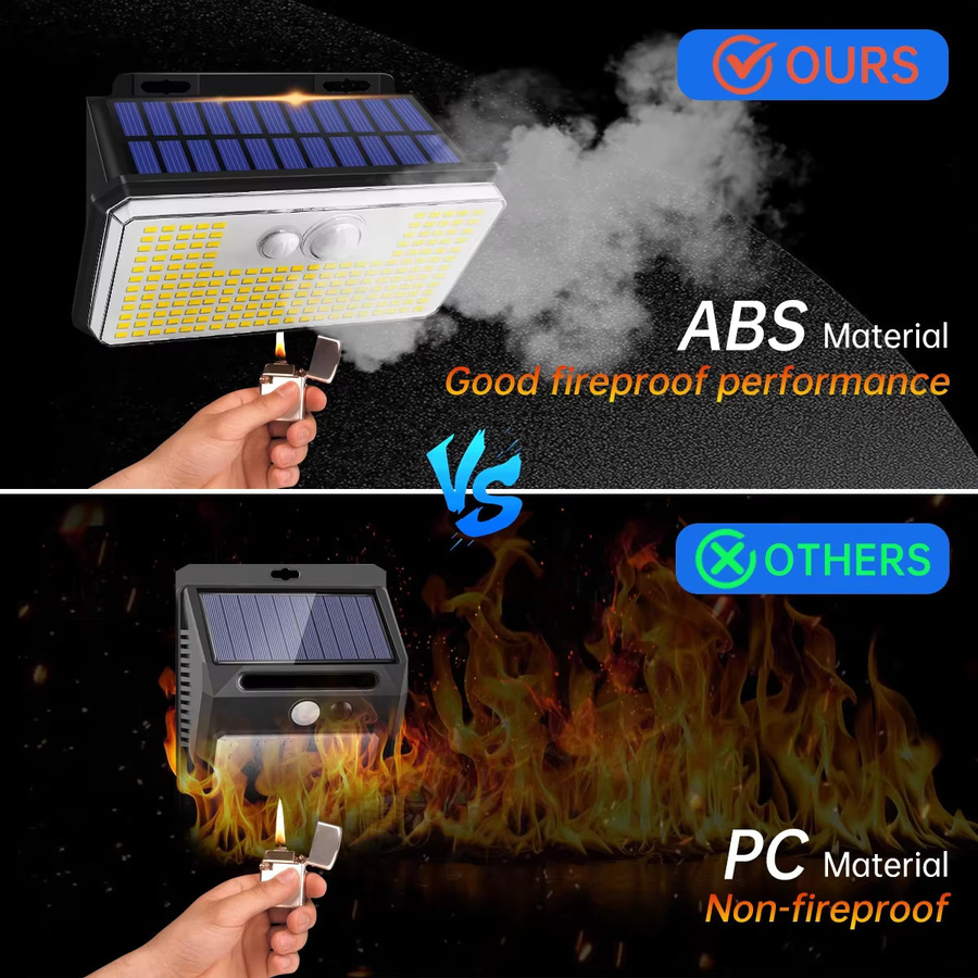 AMARYLLIS 2er-Set Solar-Gartenleuchten mit 197 LEDs, IP65 wasserdichte LED-Wandleuchten mit Bewegungsmelder, weiß/schwarz - Bild 4